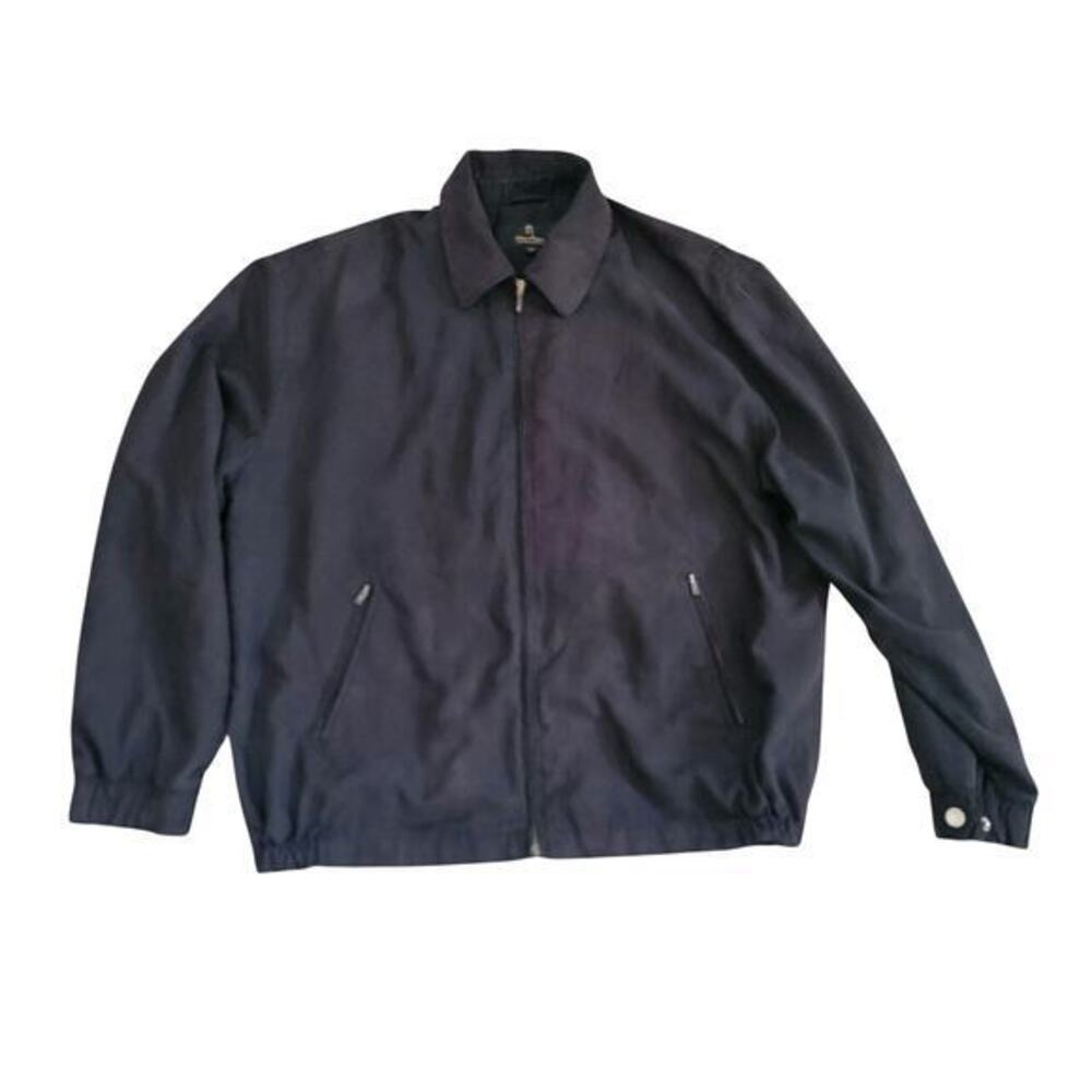 Gary Player Chore Coat Jacket Golf Athletic EUC Faux Suede Full Zip‎ Sz XL Tall
